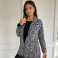 Veste à imprimé léopard zippée pour femme