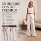 Pantalon de costume taille haute jambe large pour femme