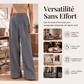 Pantalon de costume taille haute jambe large pour femme