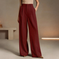 Pantalon de costume taille haute jambe large pour femme
