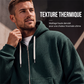 Sweat à capuche en maille gaufrée à fermeture éclair intégrale pour homme