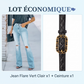 Jean flare taille haute détruit pour femme