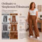 Pantalon habillé évasé rayé pour femme