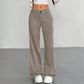 Pantalon habillé évasé rayé pour femme