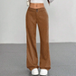 Pantalon habillé évasé rayé pour femme