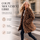 Manteau pour femme en fausse fourrure à motif léopard tendance