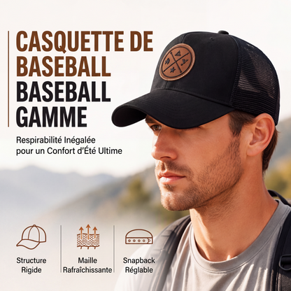 Casquette de baseball en maille respirante pour homme