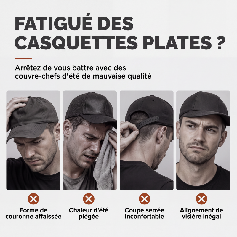 Casquette de baseball en maille respirante pour homme