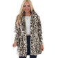 Manteau pour femme en fausse fourrure à motif léopard tendance