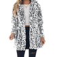 Manteau pour femme en fausse fourrure à motif léopard tendance
