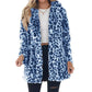 Manteau pour femme en fausse fourrure à motif léopard tendance