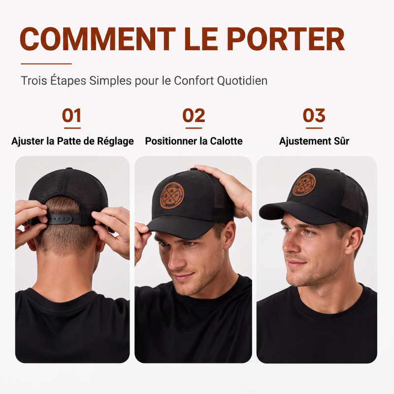 Casquette de baseball en maille respirante pour homme