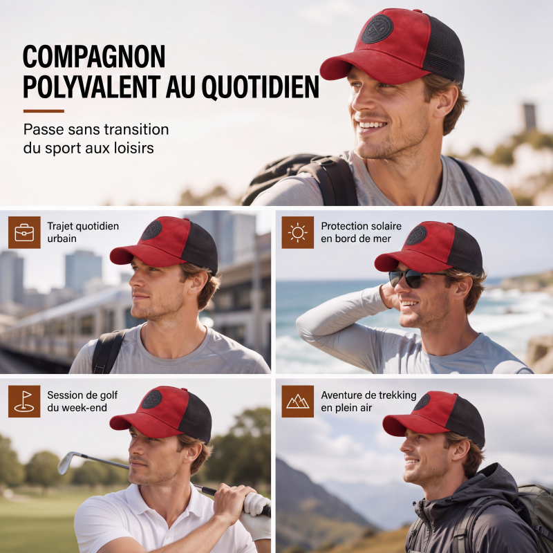 Casquette de baseball en maille respirante pour homme