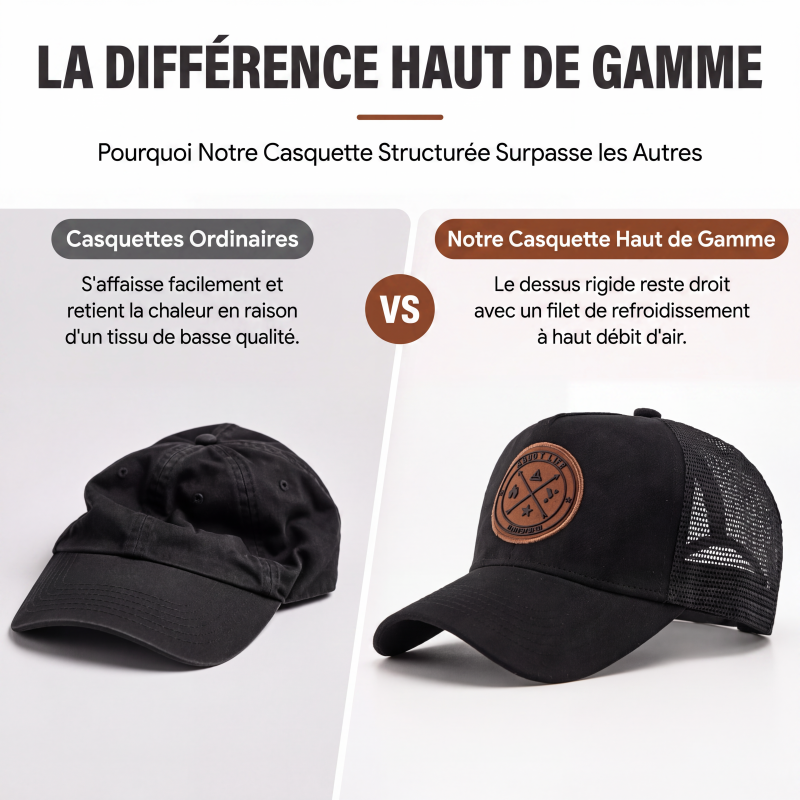 Casquette de baseball en maille respirante pour homme