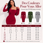 Robe bodycon en maille côtelée pour femme avec cardigan court