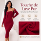 Robe bodycon en maille côtelée pour femme avec cardigan court