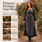 Robe vintage en velours à col carré pour femme