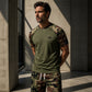 Ensemble chemise à manches courtes camouflage décontractée et short pour homme