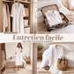 Robe chemise oversize pour femme en coton et lin avec poches