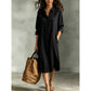 Robe chemise oversize pour femme en coton et lin avec poches