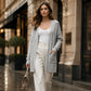 Cardigan en maille côtelée pour femme