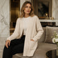 Cardigan en maille côtelée pour femme