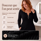 Robe en maille côtelée avec fermeture éclair sur le devant pour femme
