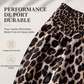 Pantalon taille haute pour femme à imprimé léopard