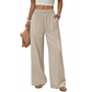 Pantalon taille haute pour femme à imprimé léopard