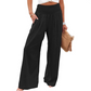 Pantalon taille haute pour femme à imprimé léopard