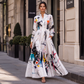 Robe longue pour femme à imprimé graffiti artistique