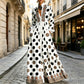 Robe longue pour femme à imprimé graffiti artistique