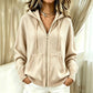 Cardigan en maille à capuche ample pour femme