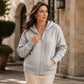 Cardigan en maille à capuche ample pour femme