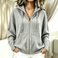 Cardigan en maille à capuche ample pour femme