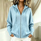 Cardigan en maille à capuche ample pour femme
