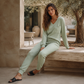 Ensemble de détente pour femme : haut à manches longues et pantalon de jogging