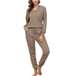 Ensemble de détente pour femme : haut à manches longues et pantalon de jogging