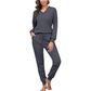 Ensemble de détente pour femme : haut à manches longues et pantalon de jogging