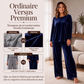 Ensemble haut à manches longues en velours et pantalon large pour femme