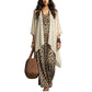 Ensemble robe longue fluide chic et cache-maillot pour femme