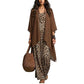 Ensemble robe longue fluide chic et cache-maillot pour femme