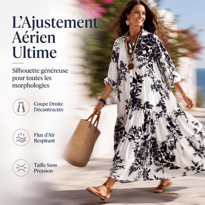 Robe longue pour femme à imprimé floral