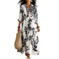 Robe longue pour femme à imprimé floral
