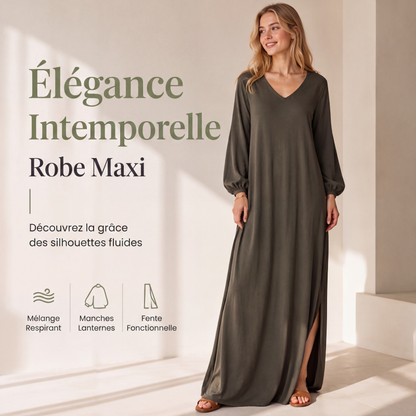 Robe longue élégante avec fente
