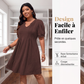 Robe élégante pour femme à col V et manches bouffantes