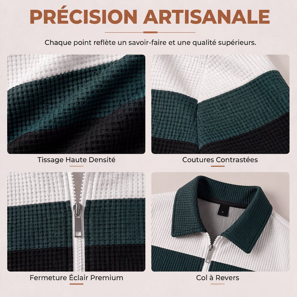 Ensemble veste à fermeture éclair complète et pantalon pour homme