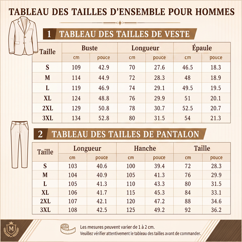 Ensemble veste à fermeture éclair complète et pantalon pour homme