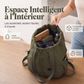Sac à dos cabas à cordon de serrage grande capacité pour femme
