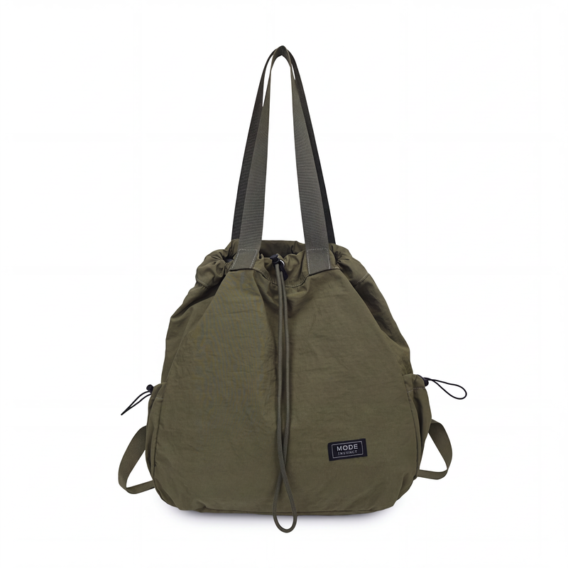 Sac à dos cabas à cordon de serrage grande capacité pour femme